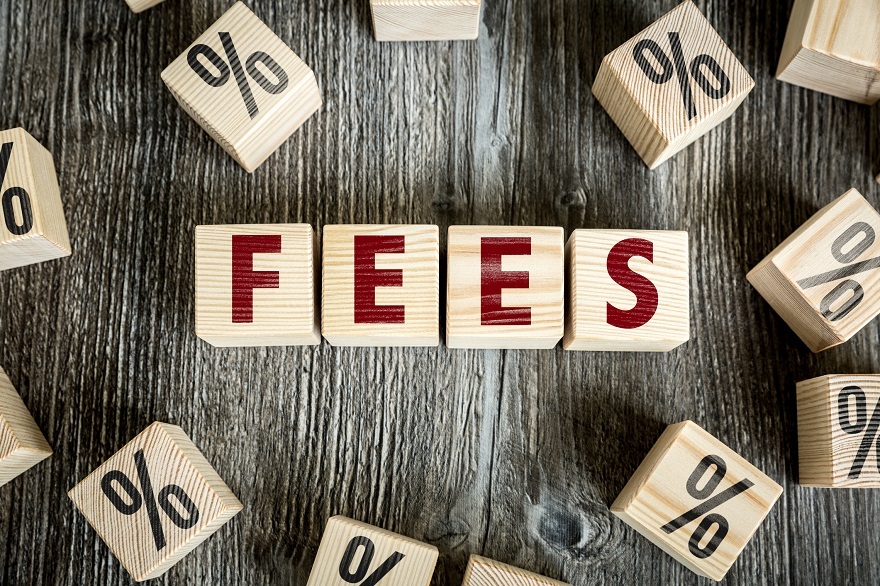 Fees in block letters